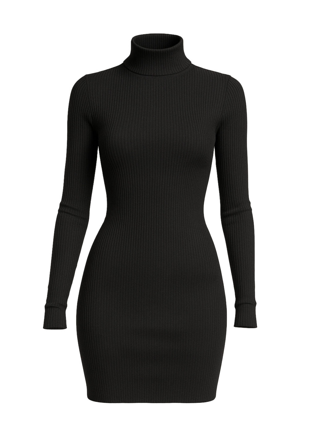 black mini jumper dress Pantheroar HIGH NECK dress, Women's, Size: M/L, Overall dress