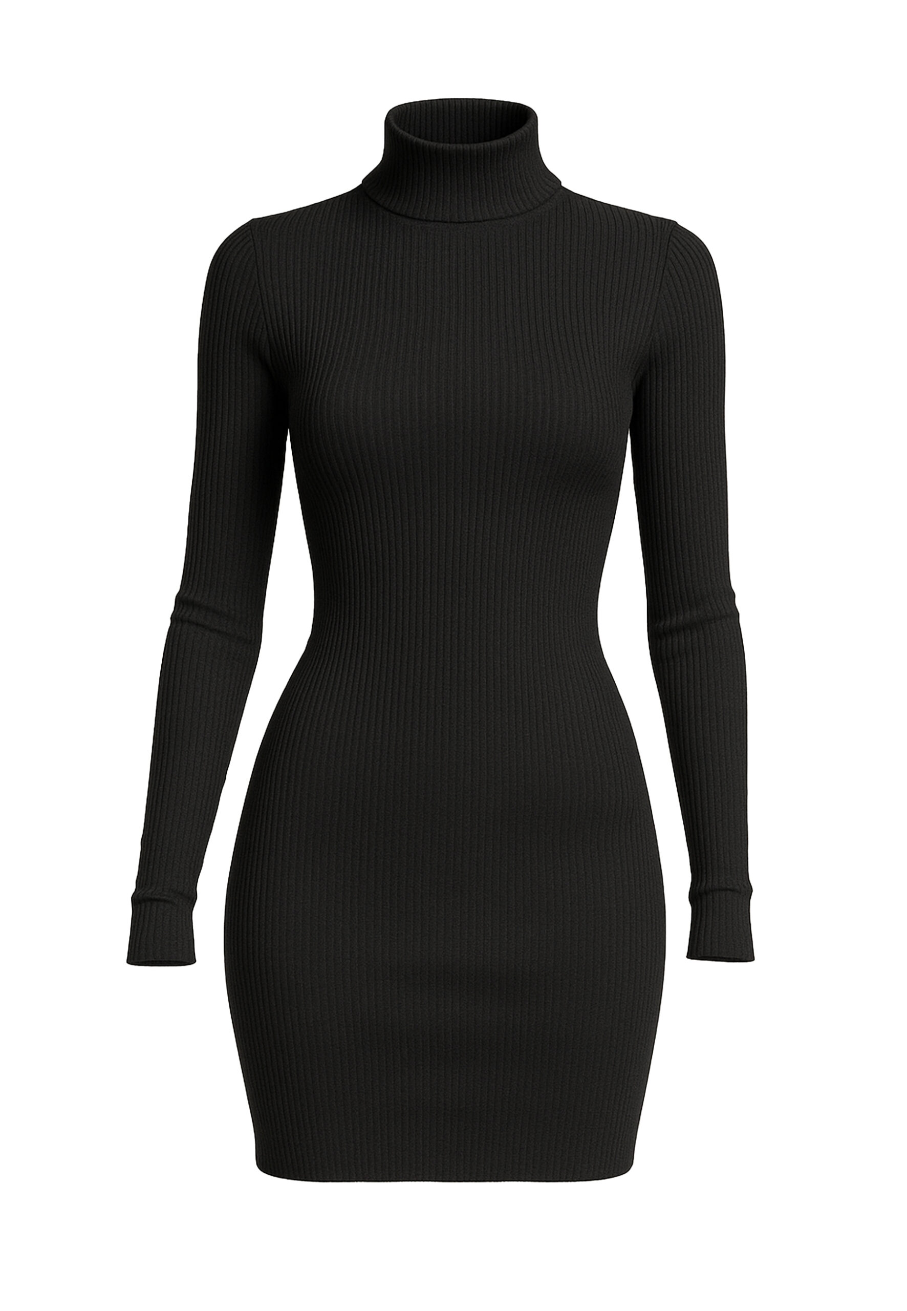 High Neck Mini - Jumper dress - Black - Image 2